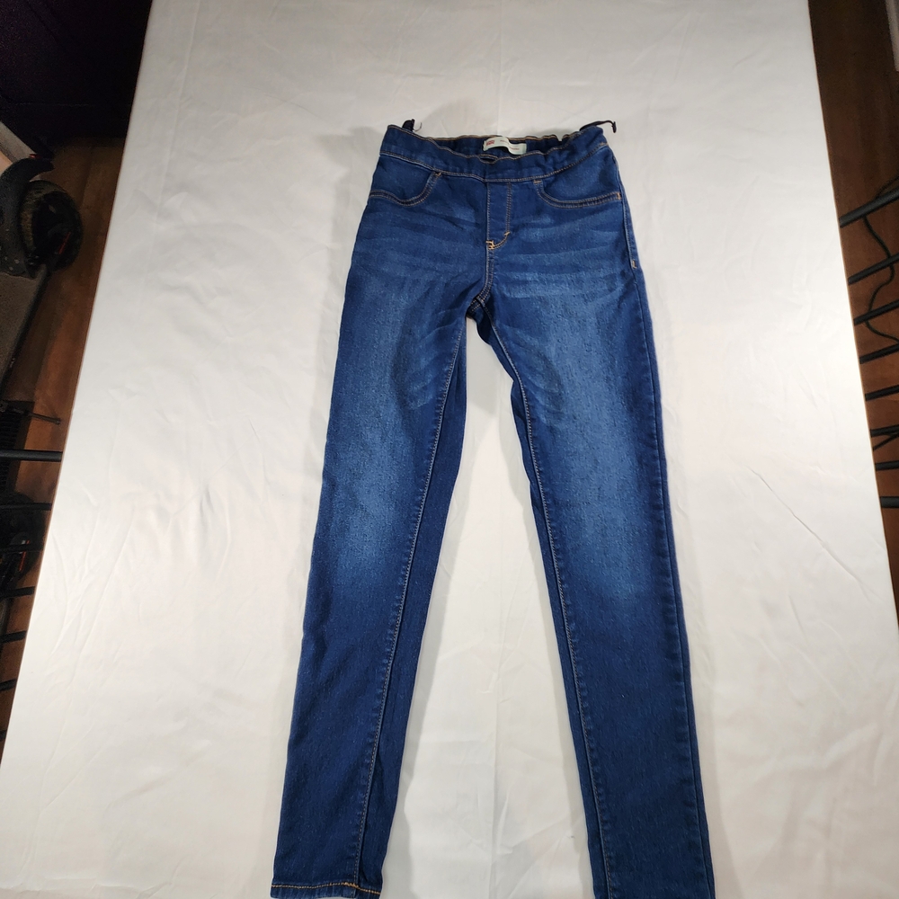 LEVIS Pull On Adjustable waist High-Rise Skinny Jeans in Dark Blue Size 12 Reg